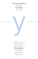 Modern Y Full Colour Business Cards