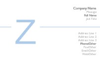 Modern Z Full Colour Magnetic Business Cards