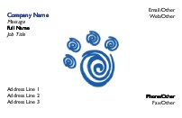 Paw Print Full Colour Business Cards