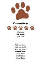Puppy Prints Full Colour Business Cards