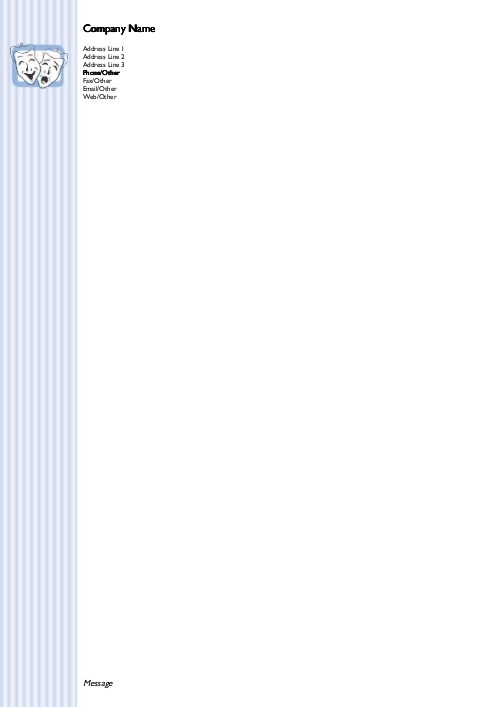 Tragedy and Comedy A4 Recycled Letterhead