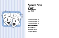 Tragedy and Comedy Recycled Business Cards