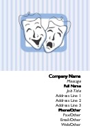 Tragedy and Comedy Full Colour Magnetic Business Cards
