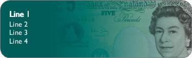 Five Pound Note Return Address Labels
