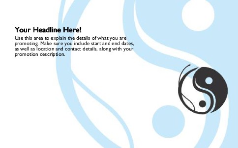 Yin Yang Symbol Full Colour Oversized Postcards