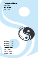 Yin Yang Symbol Full Colour Business Cards