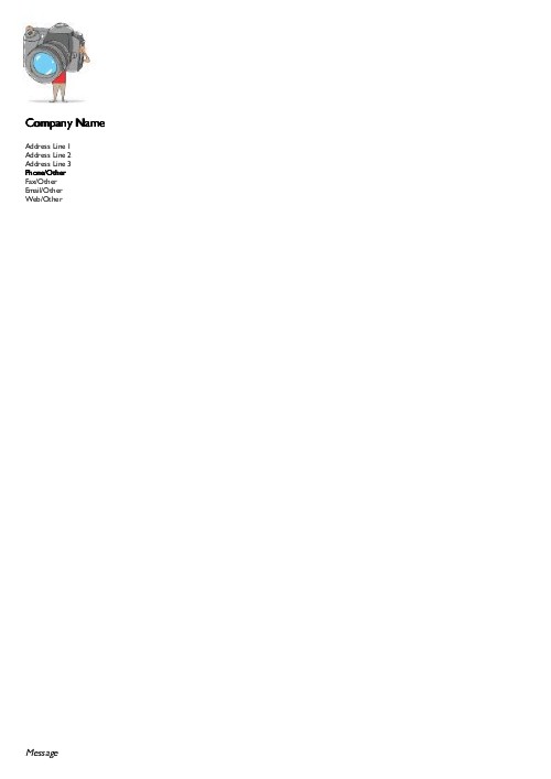 Big Into Photography A4 Recycled Letterhead