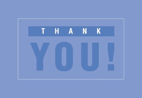 Blue Thank You Thank You Cards