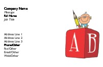 Brainy Baby Full Colour Business Cards