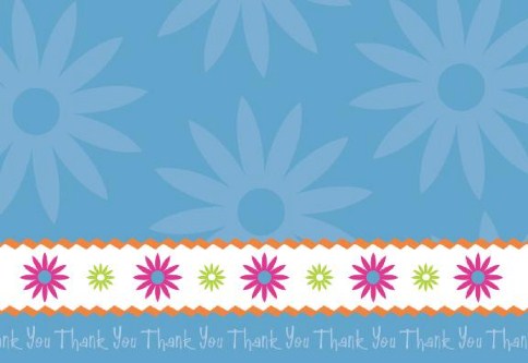 Bright Bloom Thanks Thank You Cards