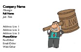 Carry a Big Gavel Full Colour Business Cards