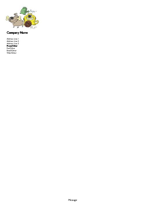 Mangy Menagerie A4 Recycled Letterhead