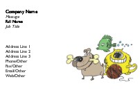 Mangy Menagerie Full Colour Business Cards