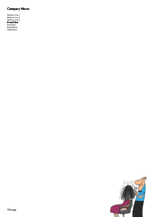Shave and a Haircut A4 Recycled Letterhead