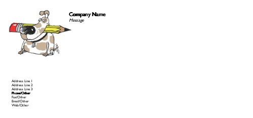 Calculating Canine Full Colour Compliment Slips