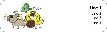 Mangy Menagerie Return Address Labels