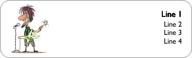 Rebel Rocker Return Address Labels