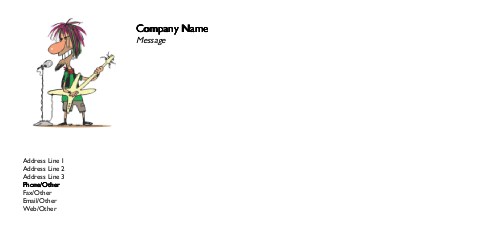 Rebel Rocker Full Colour Compliment Slips