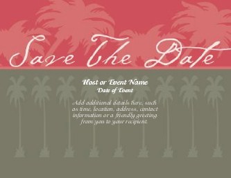 Island Paradise Party Large Save the Date Magnets