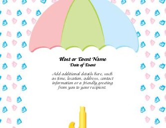Let it Rain Baby Large Save the Date Magnets