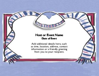 Bordered Yarmulke and Tallit Large Save the Date Magnets