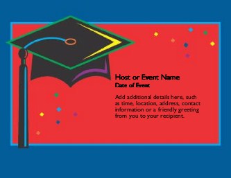 Graphic Grad Cap Large Save the Date Magnets