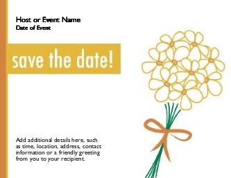 No Fuss Flowers Large Save the Date Magnets