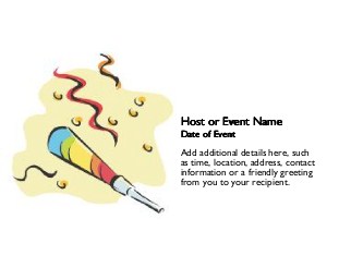 Party Horn Large Save the Date Magnets