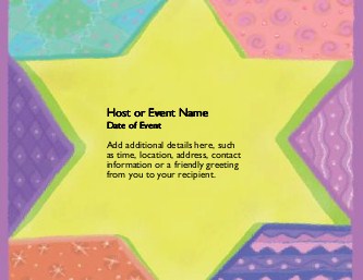 Pastel Patterned Star of David Large Save the Date Magnets