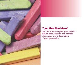 Colourful Chalk Pile Large Magnets