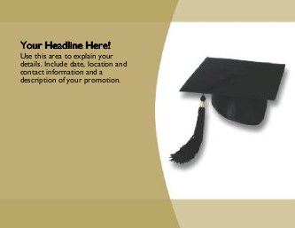 Black Graduation Cap Large Magnets