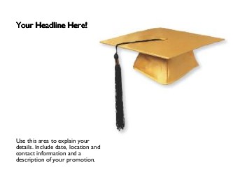 Yellow Graduation Cap Large Magnets