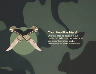 Knives with Camouflage Large Magnets