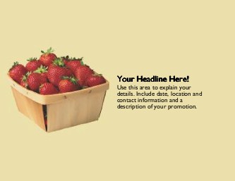 Strawberries in a Basket Large Magnets