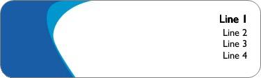 Two Blue Return Address Labels
