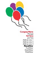 Balloons in Flight Recycled Business Cards