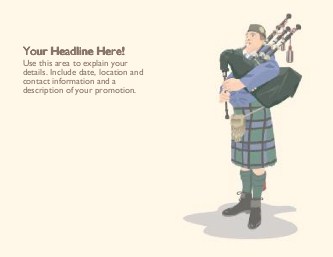 Highland Piper Large Magnets