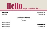 Informal Hello Full Colour Business Cards