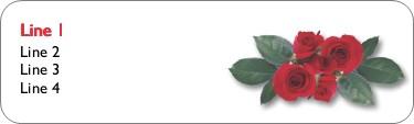 Rosy Posy Return Address Labels