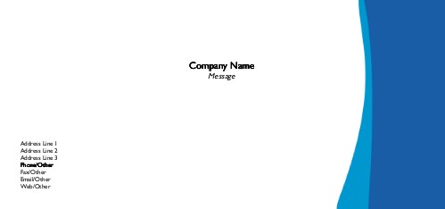 Two Blue Full Colour Compliment Slips