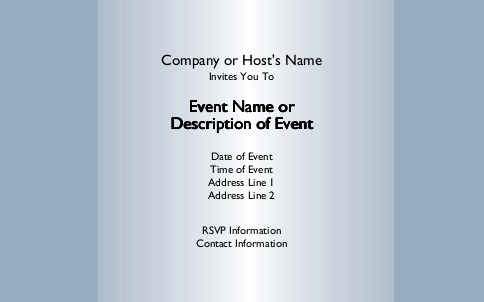 Blue and Grey Postcard Invitation-Oversized