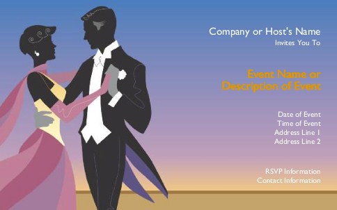 Couple Dancing Postcard Invitation-Oversized