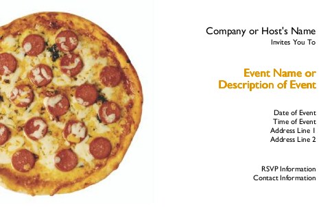Pizza Postcard Invitation-Oversized