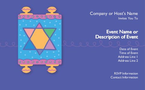 Torah Postcard Invitation-Oversized