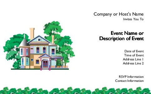 Victorian House Postcard Invitation-Oversized