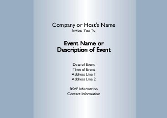 Blue and Grey Postcard Invitation-Standard