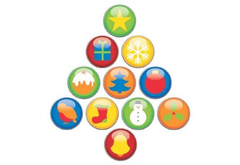 Bubble Christmas Tree Personalised Christmas Cards