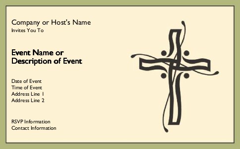 Christian Values Postcard Invitation-Oversized
