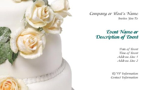 Fabulous Fondant Postcard Invitation-Oversized
