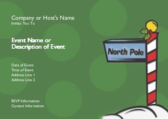 North Pole Postcard Invitation-Standard